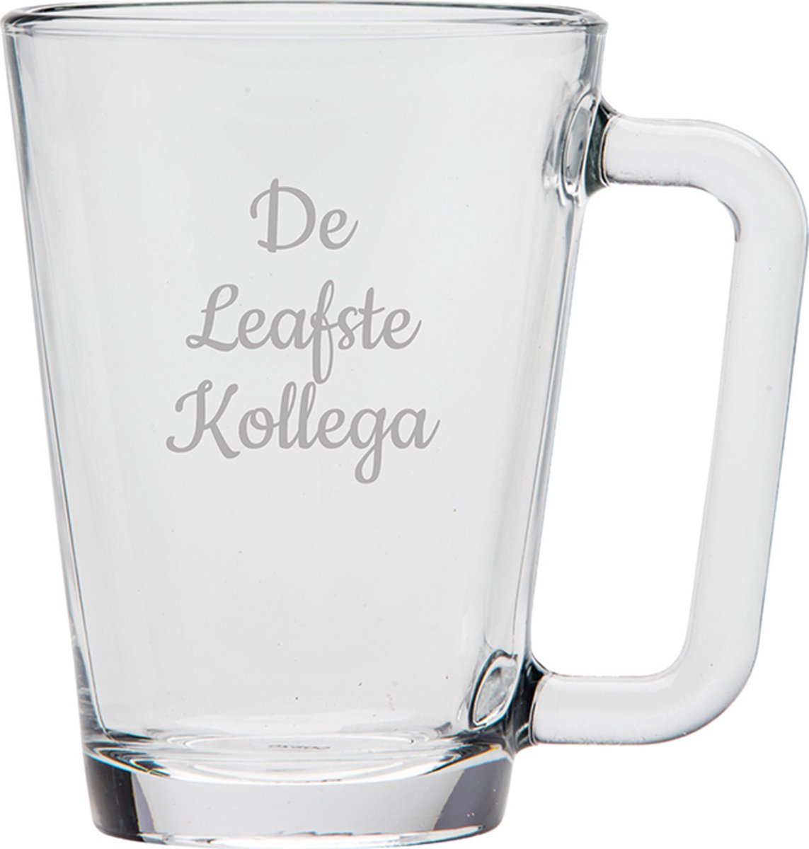 Gegraveerde theeglas 26cl De Leafste Kollega