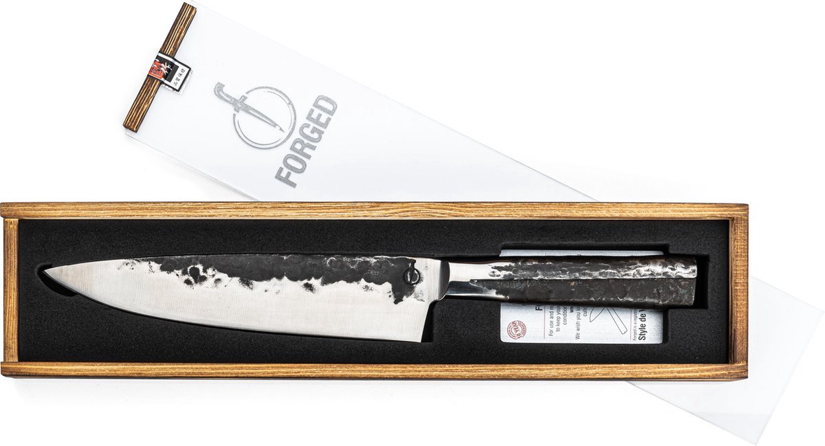 Forged Intense Koksmes 20cm - RVS - In Houten Giftbox