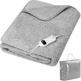 Monzana Warmtedeken - Elektrisch Fleece 180x130cm 120W - Grijs