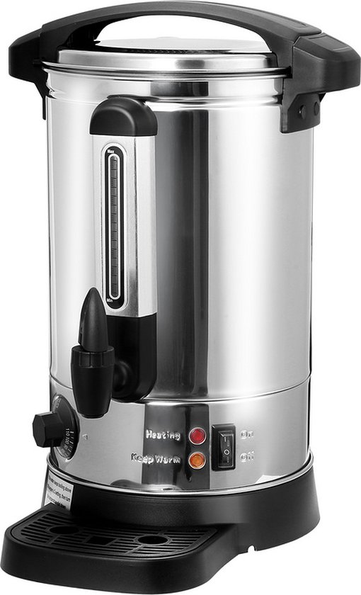 TRESKO® Glühweinketel Roestvrij Staal glühweinkoker Glühweinmachine Warme Dranken Machine Heet Water Dispenser (20L, Rood