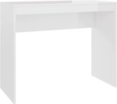 vidaXL Bureau 90x40x72 cm bewerkt hout hoogglans wit