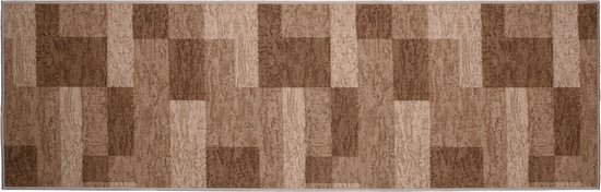 Tapiso Tapis en Caoutchouc Antidérapant en Caoutchouc Brun Couloir Salon Tapis en Caoutchouc Taille - 100x100