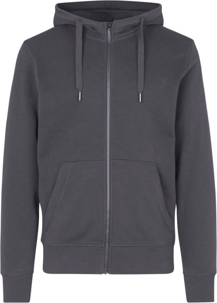 ID Hoodie Core Vest met Rits Heren Zilvergrijs - Maat M