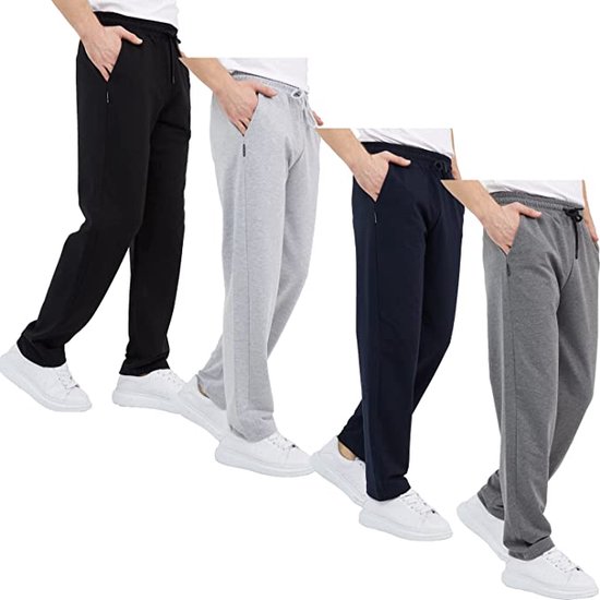 Comeor Joggingbroek heren 4pack - 2XL - trainingsbroek heren - Lange sportbroek