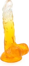 Kiotos Cox Color - Gekleurde Dildo 03 - 17,5 x 3,2 cm - Transparant/Geel