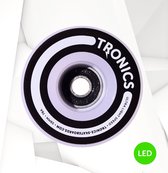 TRONICS 59mm x 38mm - skateboardwielen - PU wit - LED groen