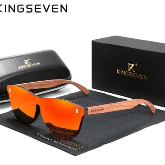 KingSeven - Orange Oculos Bamboo UV400 et filtre polarisant | bol.com