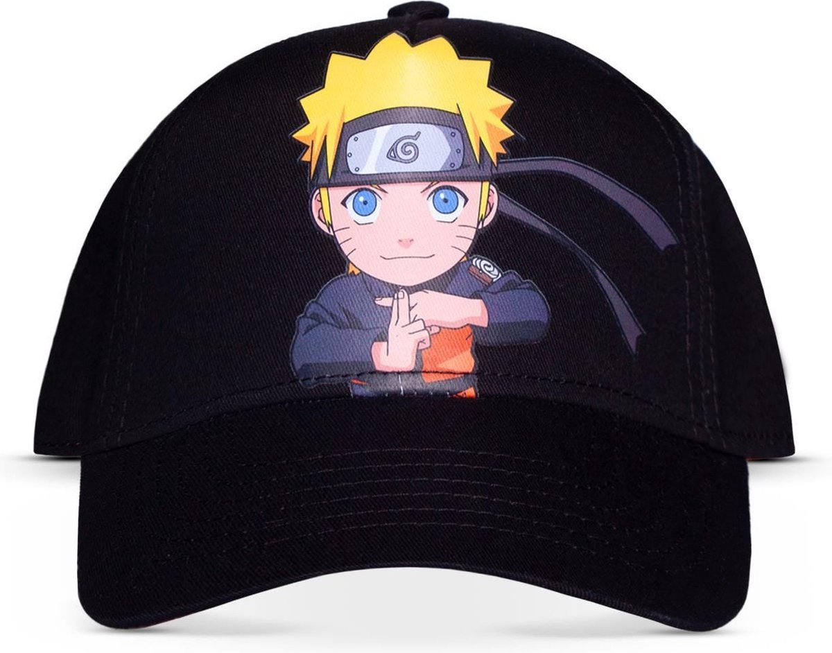 Naruto Shippuden Snapback pet kinderen Naruto hand sign Zwart