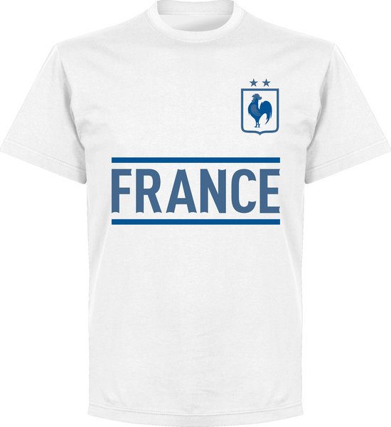 Frankrijk Team T-Shirt - Wit - 3XL