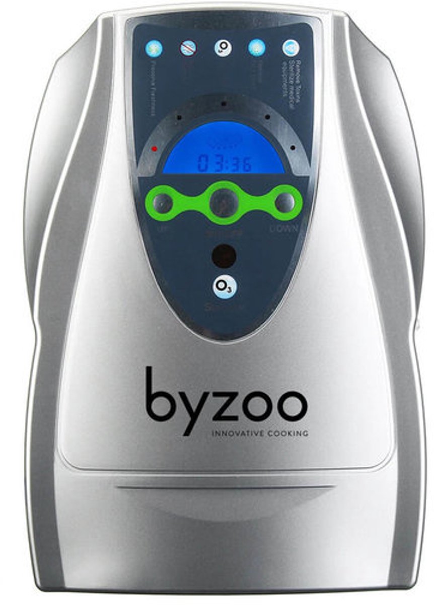 Byzoo Ozon O³ - Fruit & Groente Wasmachine - MET Waterfilter - 600 mg/h - Zilver