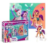 DODO Toys - My Little Pony Puzzel 2-in-1 met Sunny Speelfiguur 4+ - 60 stukjes - 23x32 cm - My Little Pony Speelgoed 3-4-5 jaar-Kinderpuzzel 4 jaar