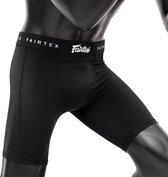 Fairtex Compression Shorts met Athletic Cup Kruisbeschermer - zwart - maat XL