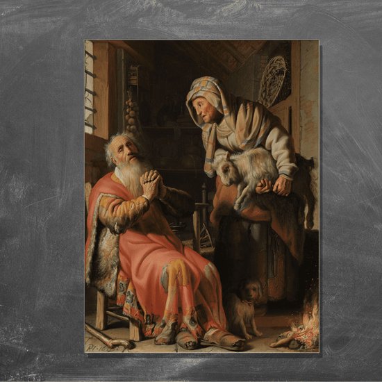 Schilderij / Poster Tobit en Anna met het bokje - Rembrandt van Rijn