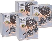 Kerstverlichting - Clusterverlichting - 4 stuks - 1152 LED's - Lengte: 8.5 meter - Met app-bediening - Warm wit