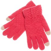 Hidzo Unisex Touchscreen handschoenen Donker Roze Maat S/M