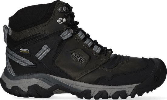 Keen Ridge Flex Mid Chaussures de randonnée Homme Aimant/Noir | Gris | Cuir | Taille 43