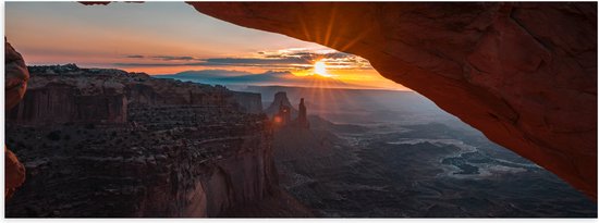 WallClassics - Poster (Matte) - Sunset at Canyonlands National Park - 60x20 cm Photo sur Papier Poster avec un aspect Mat