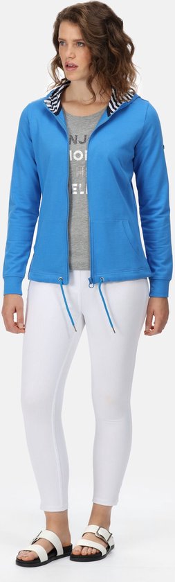 De Regatta Bayarma hoody met volledige rits - dames - Coolweave - katoen - Blauw