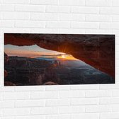 WallClassics - Muursticker - Coucher de Soleil au Parc National de Canyonlands - 100x50 cm Photo sur Muursticker