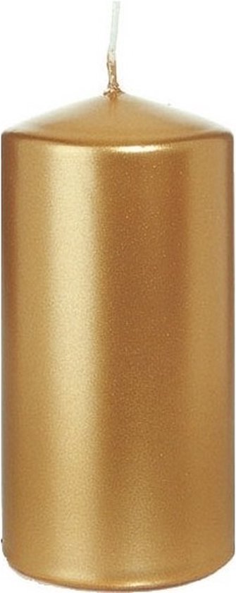 Trend Candles Cylindre Bougies cylindriques set 8x pièces or 8 et 12 cm