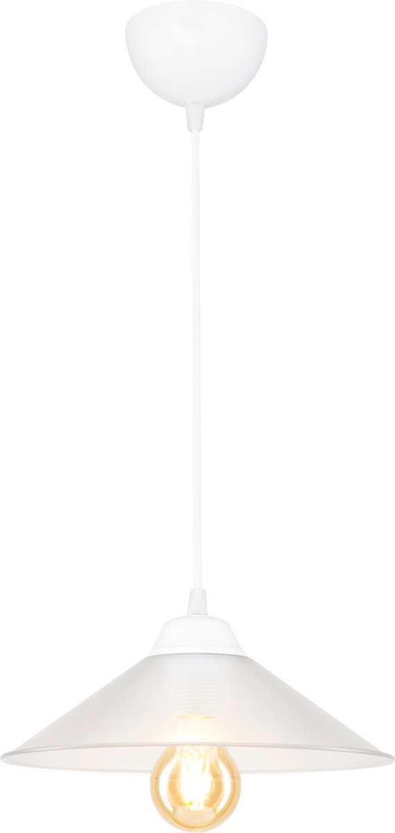Hanglamp Hereford E27 wit en transparant