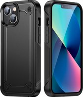 Mobigear Hoesje geschikt voor Apple iPhone 14 Telefoonhoesje Hardcase | Mobigear Slim Armor Backcover Shockproof | Schokbestendig iPhone 14 Telefoonhoesje | Anti Shock Proof - Zwart