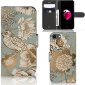 Hoesje geschikt voor iPhone 7 | 8 | SE (2020) | SE (2022) Vintage Bird Flowers