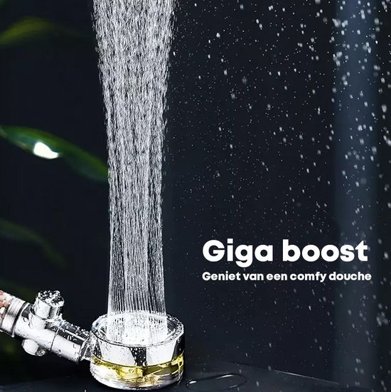 Moderne ionische douchekop Waterbesparend Krachtige Regendouche