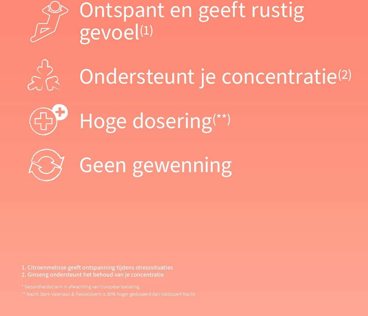 Valdispert Stress Sterk - Citroenmelisse geeft rust bij stresssituaties* en Ginseng is goed voor de concentratie* - 20 tabletten — afbeelding 3