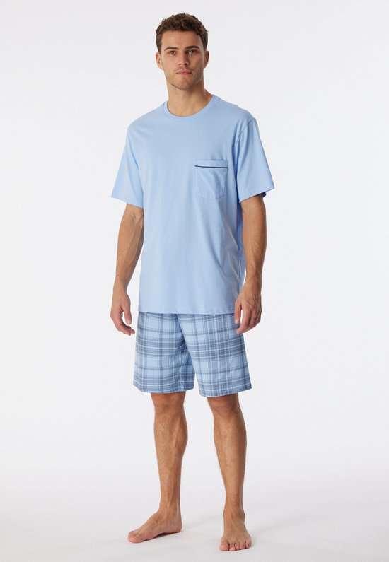 Set Pigiama Uomo Pigiama Uomo Schiesser - Set Completo Corto Comodo Per La Notte Pigiama Uomo Corto