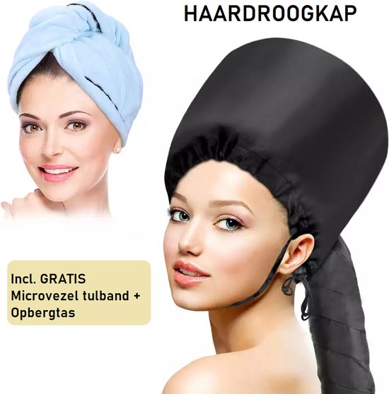 Envix Haardroogkap - Droogkap - Haardroger met Droogkap - Haardroger - Waterdicht - Inclusief GRATIS Microvezel tulband + opbergtasje