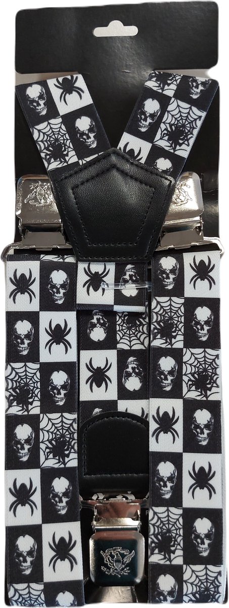 Bretels | Kleur: Halloween Motief | | Bretels Heren Volwassenen | Stevige Clips | Sterke Clips | Brede Clips | One Size Fits All