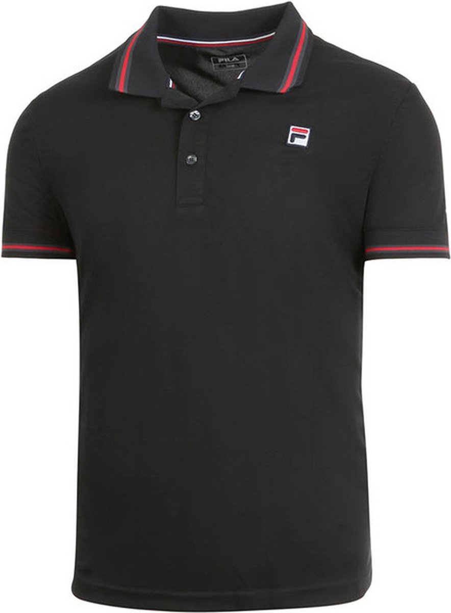 Fila Button Piro Polo sportpolo’s – Mannen Zwart