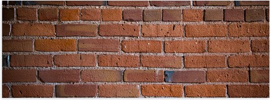 WallClassics - Poster (Matte) - Stone Wall Brown - 120x40 cm Photo sur Papier Poster avec un aspect Mat