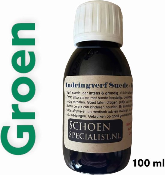 Slitesterk Suede indringverf voor schoenen en laarzen - GROEN - 100ml