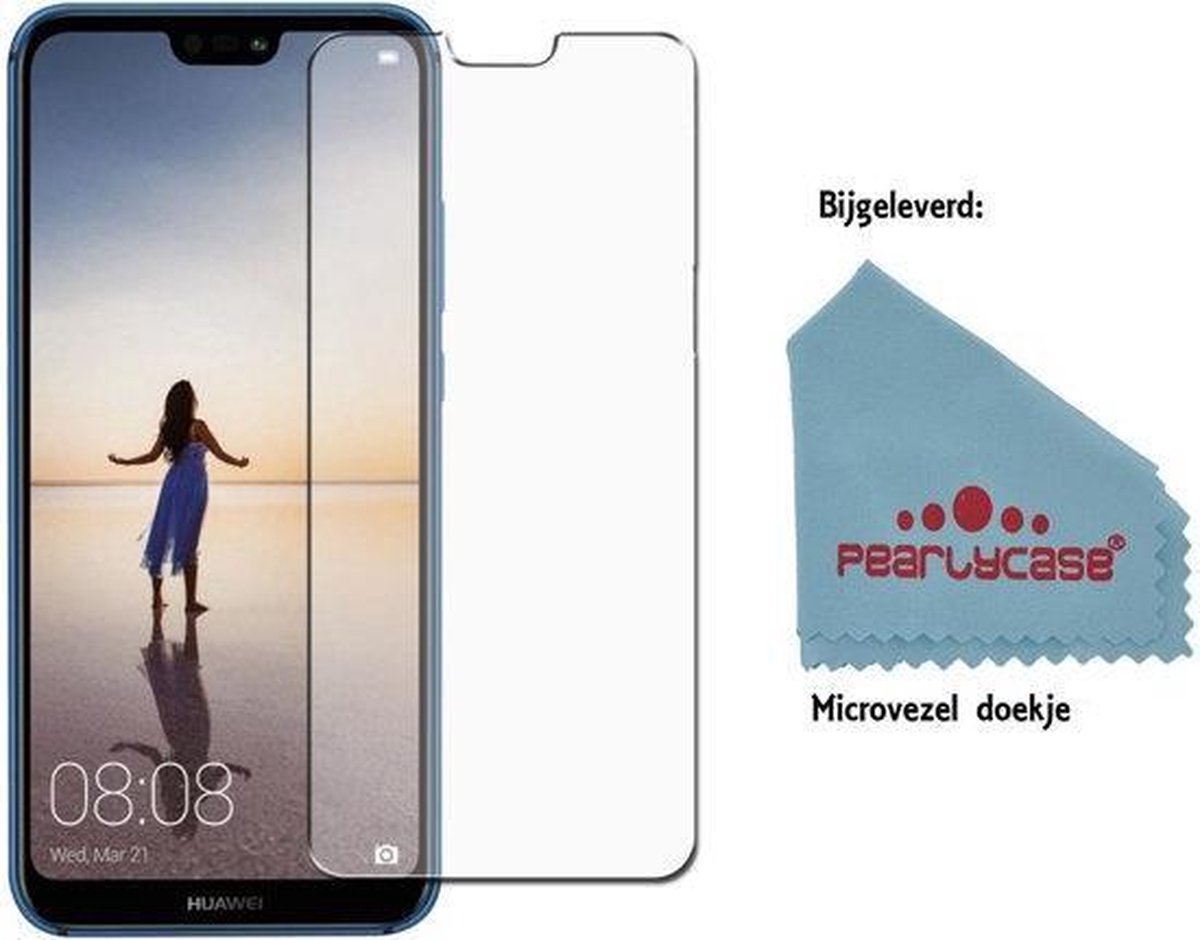 Pearlycase® Tempered Glass / Gehard Glazen Screenprotector Geschikt voor Huawei P20