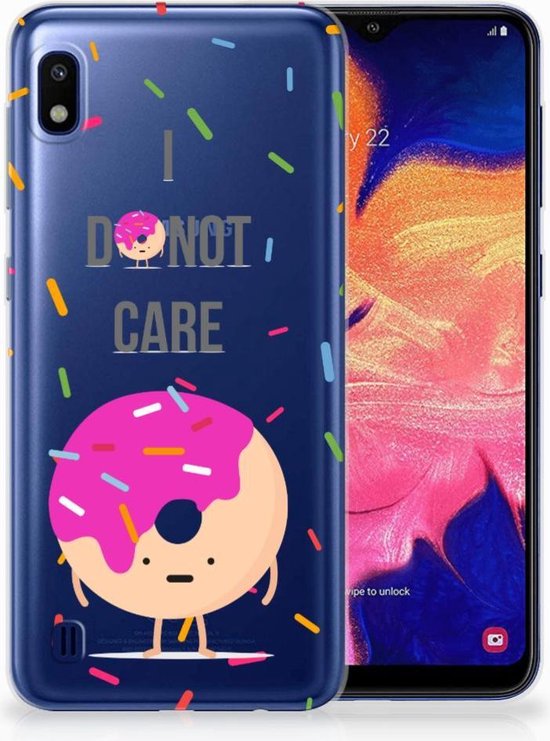 Siliconen back cover Samsung A10 Hoesje TPU Roze-transparant Donut | bol