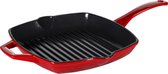 Swiss Diamond Grillpan - Gietijzer/RVS - Ø26 cm - Rood/Zilver