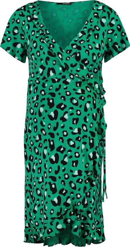 Supermom Jurk Dress Wrap - Emerald AOP - Maat XXL | bol
