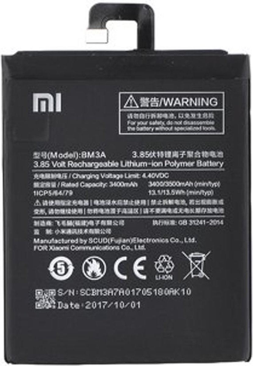 Originele Batterij voor de Xiaomi BM3A (Redmin Note 3)