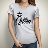 His Queen Tshirt | Wit | Large