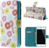 PU Leren Wallet iPhone 6(s) - Bloemetjes