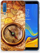 Geschikt voor Samsung Galaxy A7 (2018) Siliconen Back Cover Design Kompas