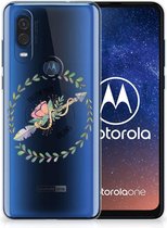 Motorola One Vision Telefoonhoesje met Naam Boho Dreams