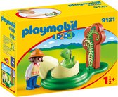 PLAYMOBIL 1.2.3 Onderzoeker met babydino  - 9121