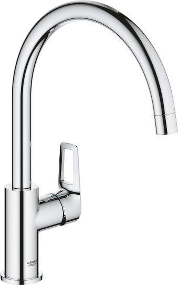 GROHE BauEdge Keukenkraan - hoge draaibare uitloop - chroom - 31367001