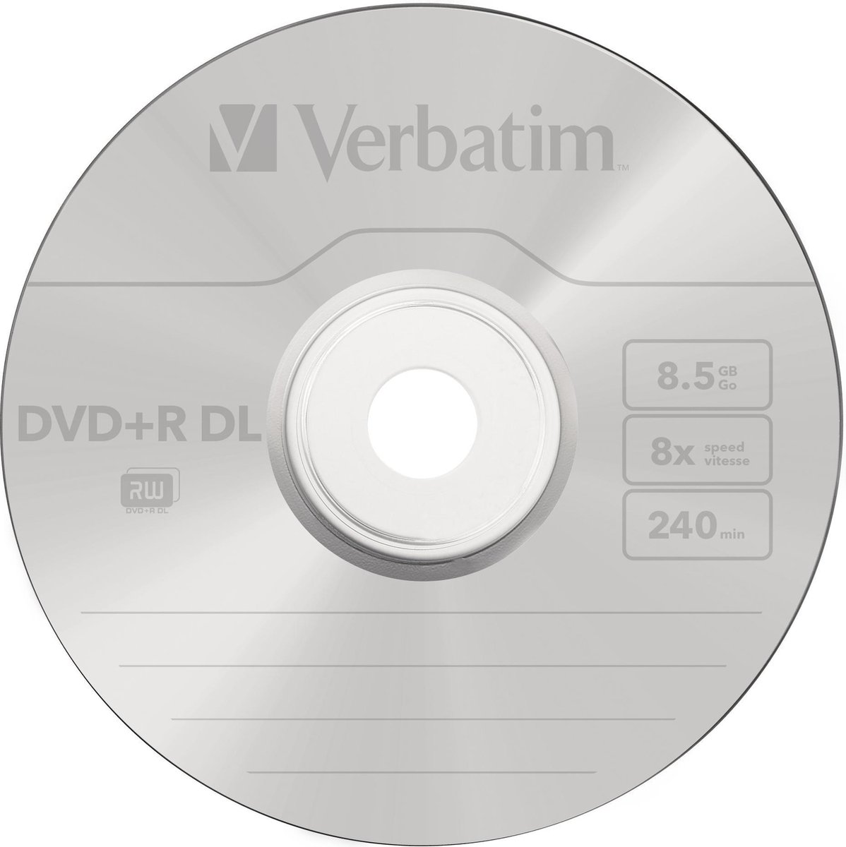 Verbatim 97693 DVD vierge 8,5 Go DVD+R DL 50 pièce(s) DVD+R Double