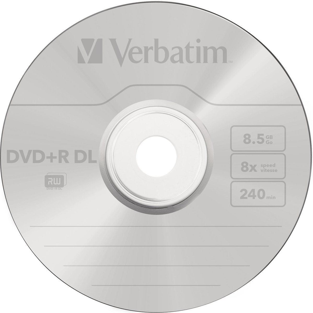 Verbatim 97693 DVD vierge 8,5 Go DVD+R DL 50 pièce(s) sur