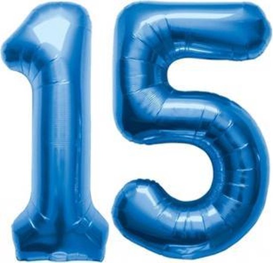 Schrikken Tegen George Stevenson 15 jaar folie ballonnen blauw | bol.com