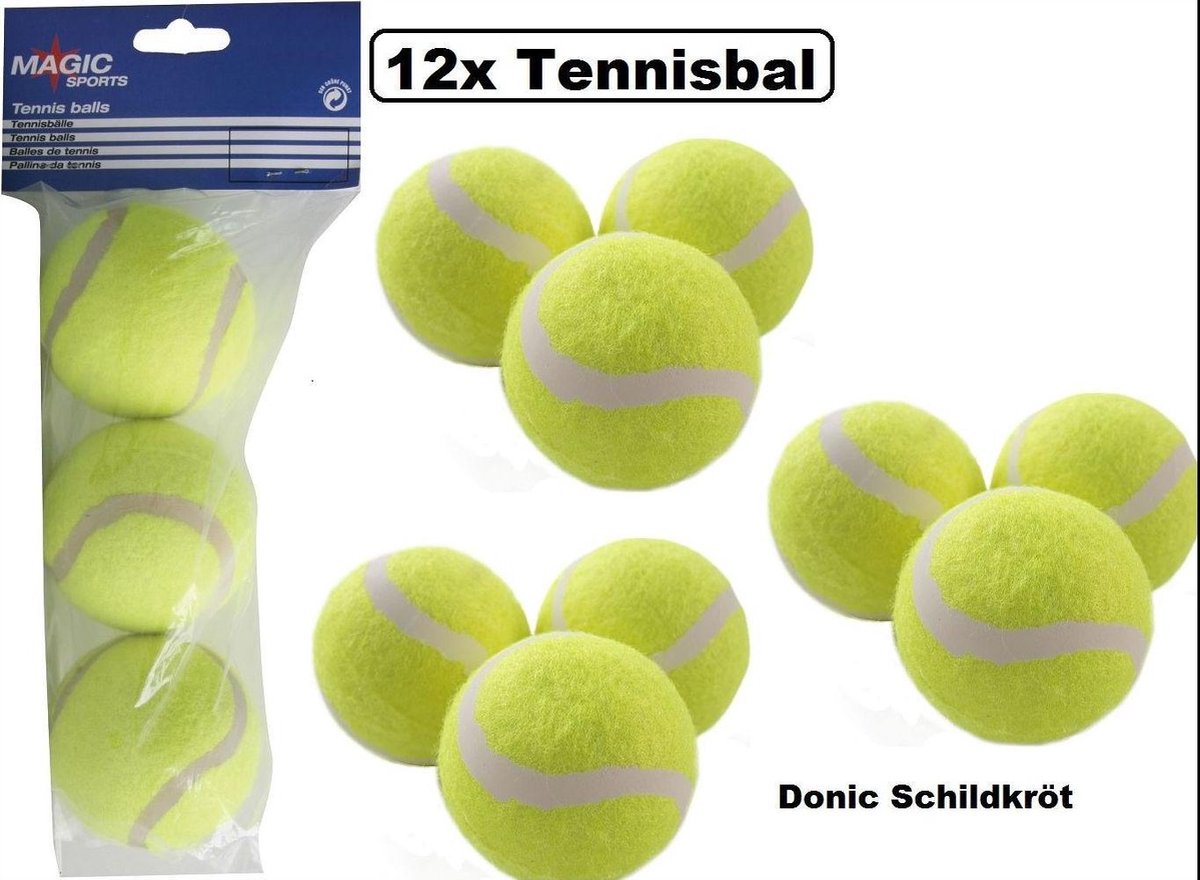 12x Donic Schildkröt tennisballen Magic-Sports - Sport en spel tennis |  bol.com